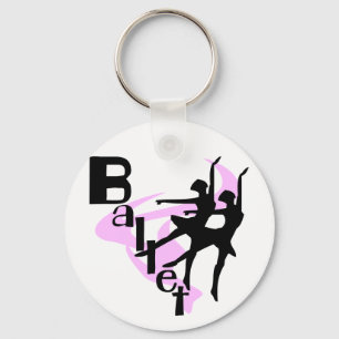 Silhouette Ballet T-shirts and Gifts Key Ring