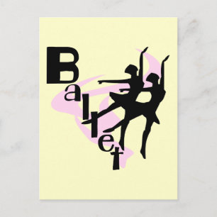 Silhouette Ballet T-shirts and Gifts Postcard