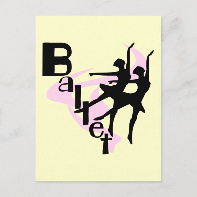 Silhouette Ballet T-shirts and Gifts Postcard (Front)