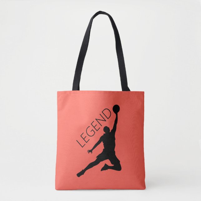 Silhouette Basketball Player  Tote Bag (Front)