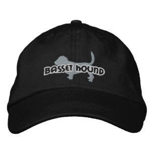 Silhouette Basset Hound Embroidered Hat