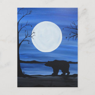 Silhouette Bear Postcard