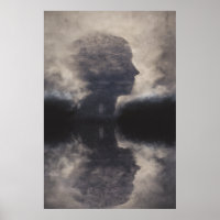 Silhouette Before Colossal Mist Face