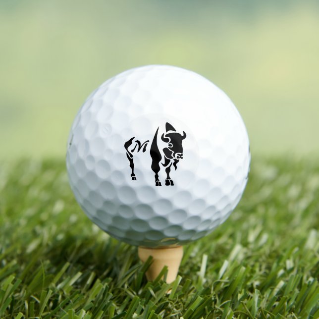 Silhouette Black Buffalo Golf Balls (Insitu Tee)