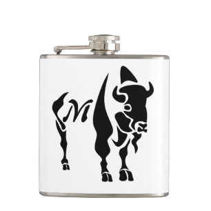 Silhouette Black Buffalo Hip Flask
