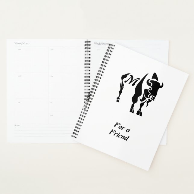 Silhouette Black Buffalo Monogram Planner (Display)