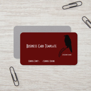 Silhouette Black Raven Bird Business Card