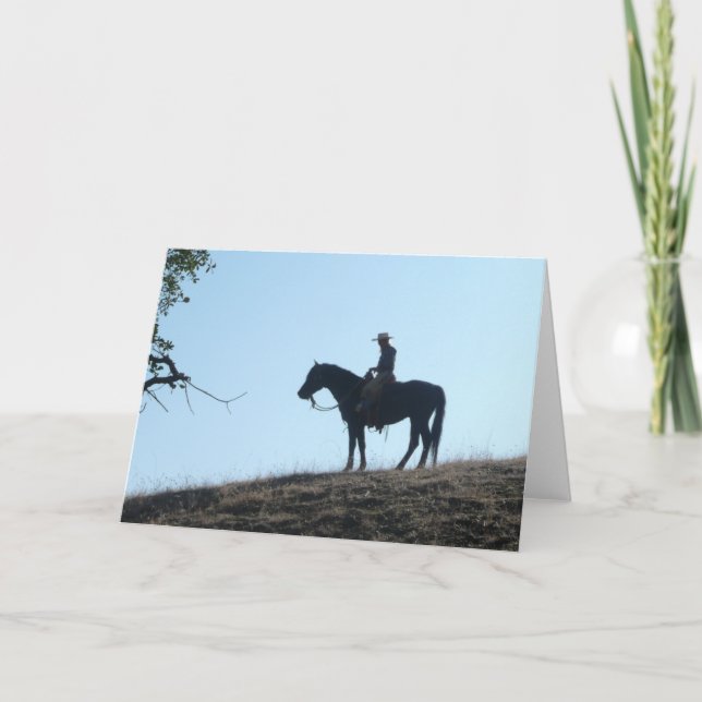 Silhouette - Blank Greeting Card (Front)