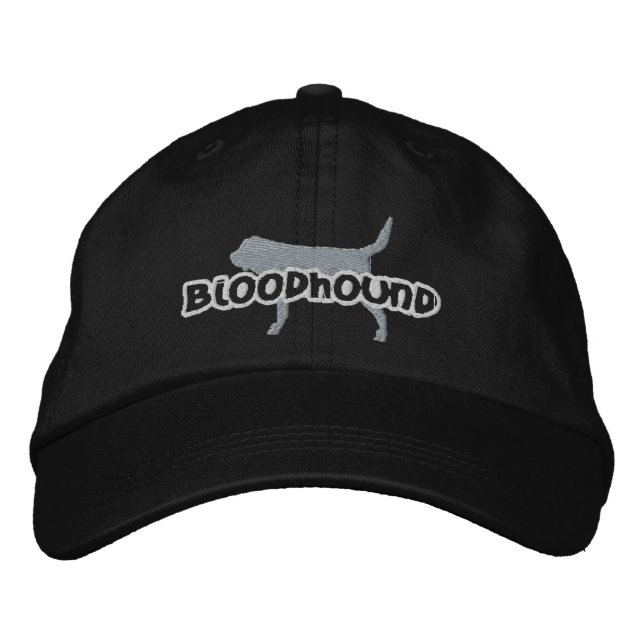 Silhouette Bloodhound Embroidered Hat (Front)