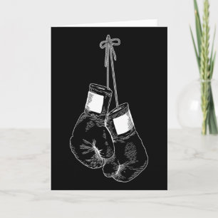 Silhouette Boxing Gloves Boxing Kickboxing Sports Card