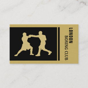 Silhouette Boxing Match, Boxer, Boxing Trainer Business Card
