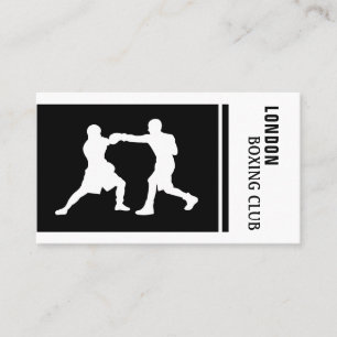 Silhouette Boxing Match, Boxer, Boxing Trainer Business Card