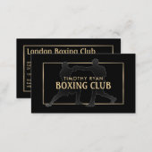 Silhouette Boxing Match, Boxer, Boxing Trainer Business Card (Front/Back)