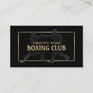 Silhouette Boxing Match, Boxer, Boxing Trainer Business Card