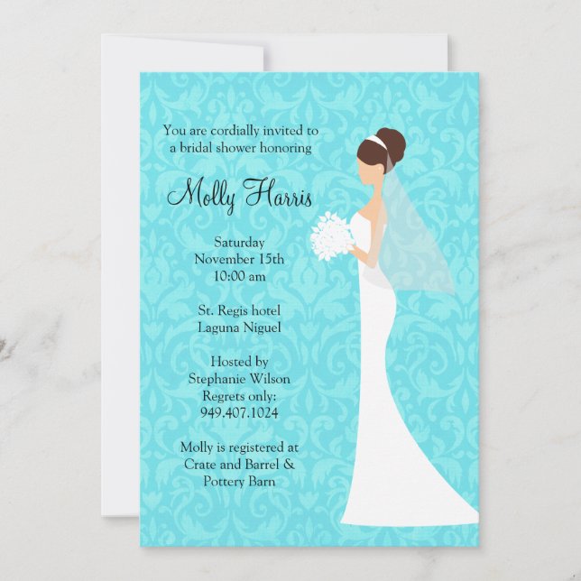 Silhouette Bridal Shower Invitation (Front)