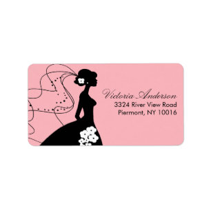 Silhouette Bride Return Address Labels. Label