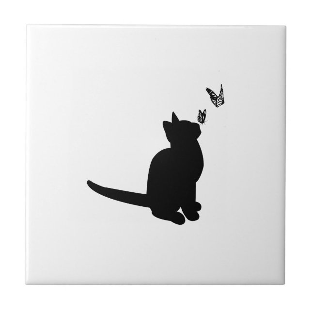 Silhouette Cat Tile (Front)
