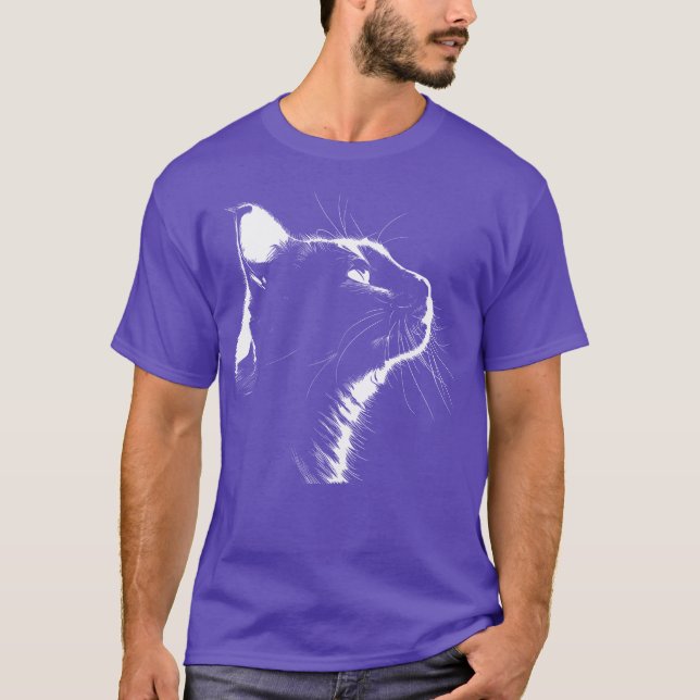 Silhouette Cat vintage T-Shirt (Front)