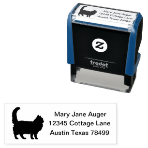 Silhouette Chantilly-Tiffany Cat  Self-inking Stamp