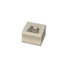 Silhouette Christmas nativity scene art stamp