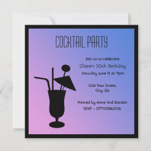 Silhouette Cocktail Party Invitation
