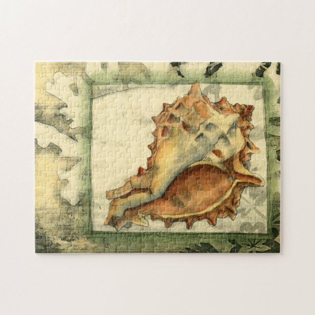 Silhouette Conch Shell Jigsaw Puzzle (Horizontal)