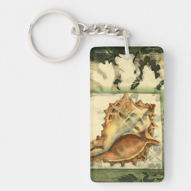 Silhouette Conch Shell Key Ring (Front)