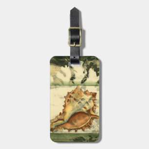 Silhouette Conch Shell Luggage Tag