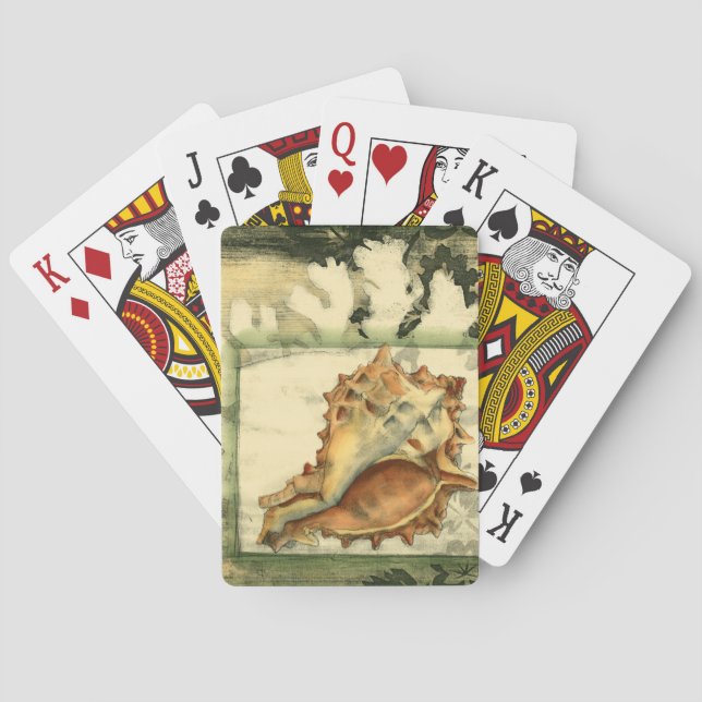 Silhouette Conch Shell Playing Cards (Back)
