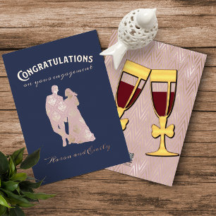 Silhouette Couple Engagement Congratulations