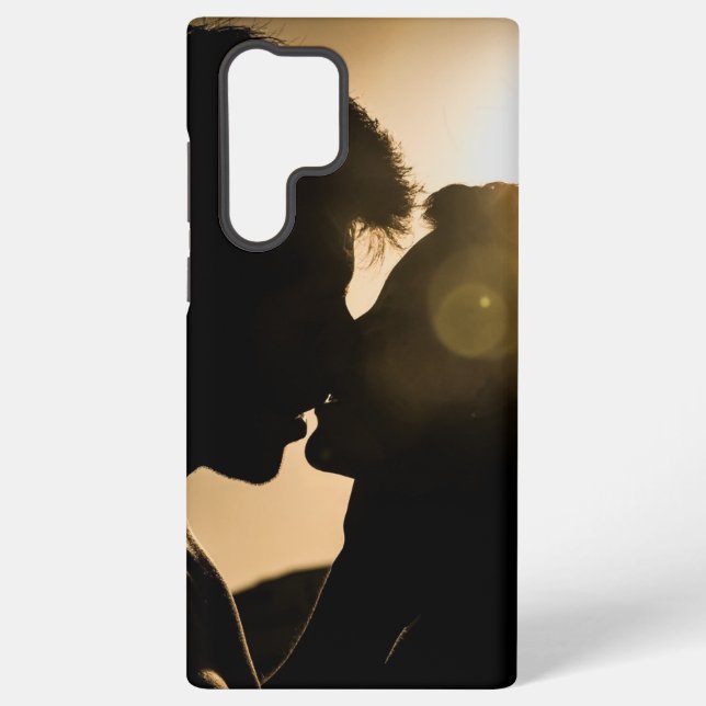 Silhouette Couple Photo Samsung Galaxy S22 Ultra Case (Back)
