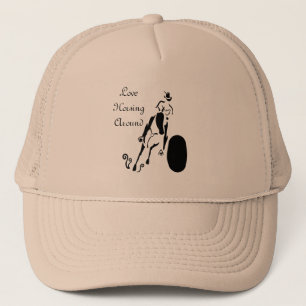 Silhouette Cowgirl Barrel Racing Trucker Hat