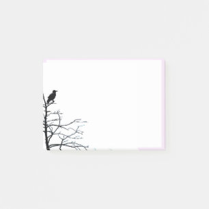 Silhouette Crow Black Bird Nature Art Post-it Notes