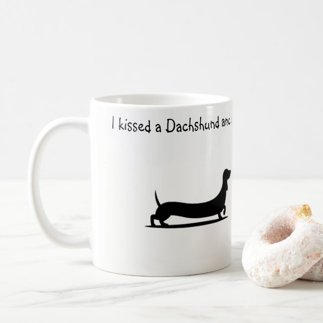 Silhouette Dachshund Coffee Mug  (With Donut)