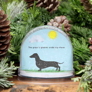 SILHOUETTE-DACHSHUND SNOWGLOBE