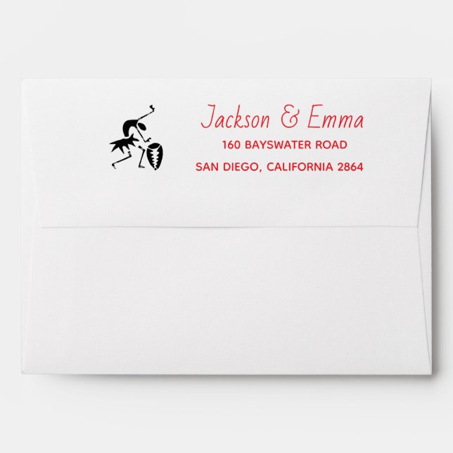 Silhouette Dancer Envelope (Back (Top Flap))
