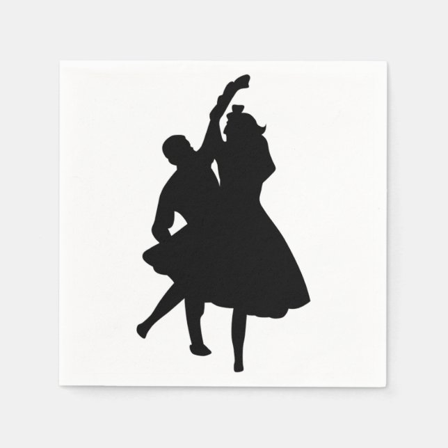 SILHOUETTE DANCERS NAPKIN (Front)