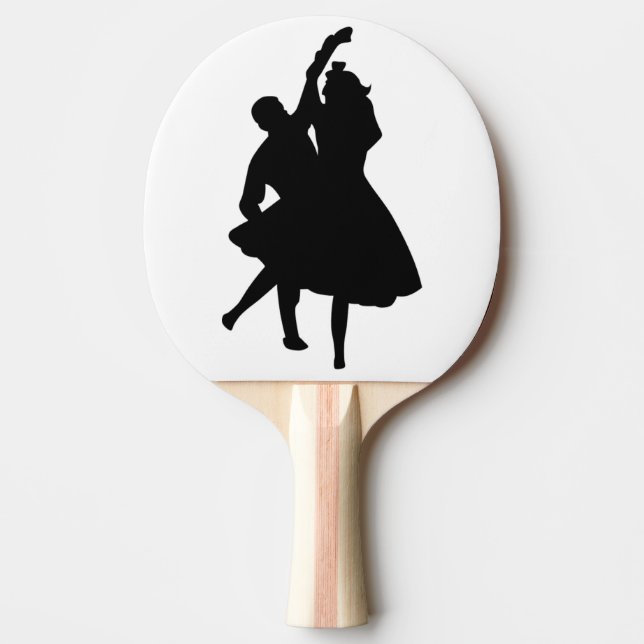SILHOUETTE DANCERS PING PONG PADDLE (Front)