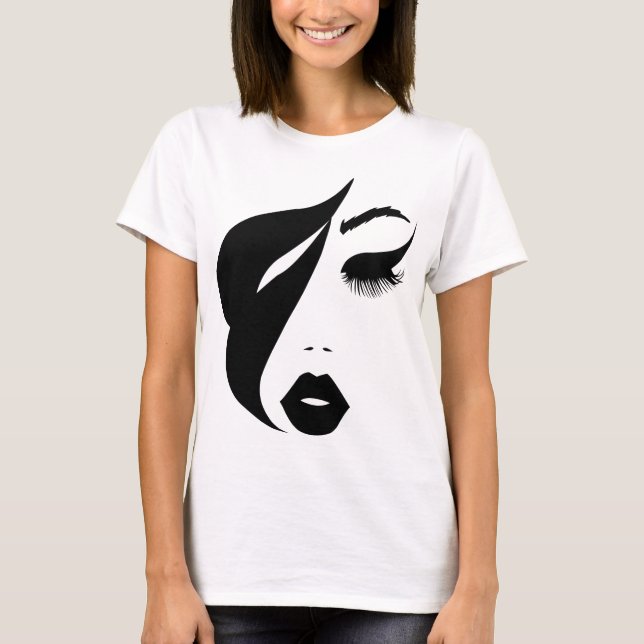 silhouette de femme en vogue T-Shirt (Front)