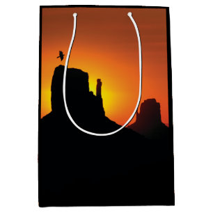 Silhouette Desert Sunset Southwestern Medium Gift Bag