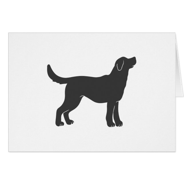 Silhouette dog standing - Choose background colour (Front Horizontal)