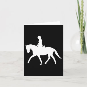 Silhouette Dressage Show Rider Horseback Riding Eq Card