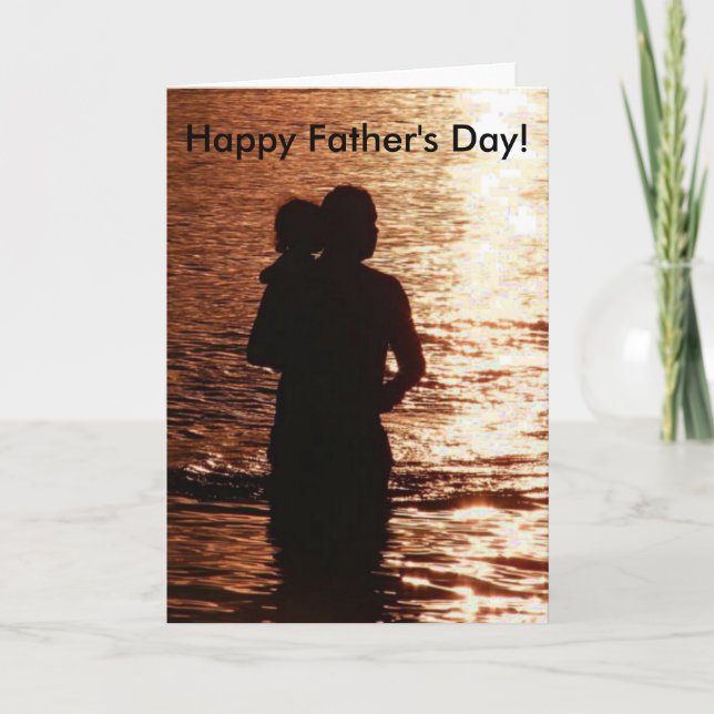 Silhouette Father Child Father's Day Card (Front)