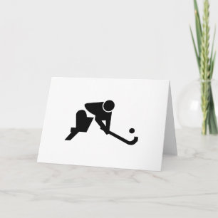 Silhouette Field Hockey Card