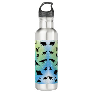 silhouette fish shark whale gradient Sparkle galax 710 Ml Water Bottle