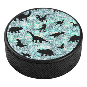silhouette fish shark whale gradient Sparkle galax Hockey Puck