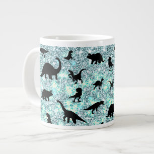 silhouette fish shark whale gradient Sparkle galax Large Coffee Mug