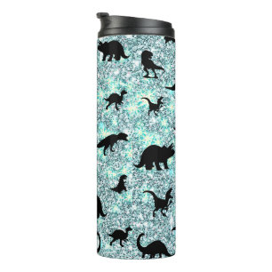 silhouette fish shark whale gradient Sparkle galax Thermal Tumbler