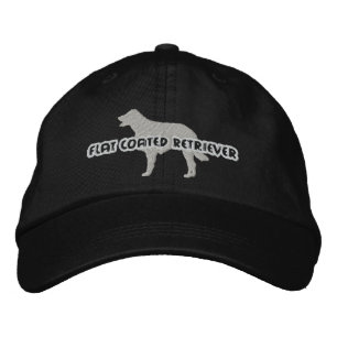 Silhouette Flat Coated Retriever Embroidered Hat