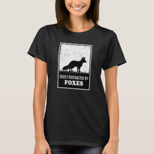Silhouette Fox Style Easily Distracted By Foxes T-Shirt